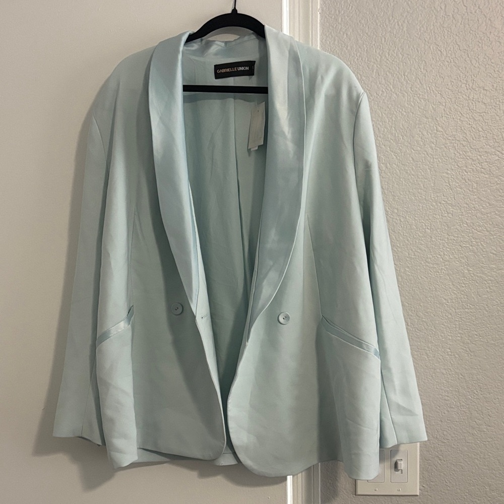 New York & Company Light Blue Blazer- XXL